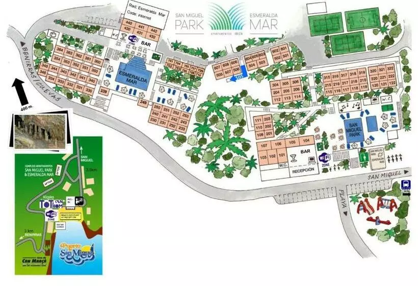 海の見える2ベッドルームアパートメント, Apartamentos San Miguel Park & Esmeralda Mar