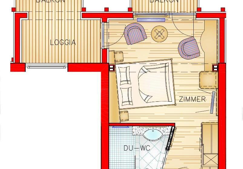 غرفة قياسية مطلة على الجبل, Seevilla Altaussee