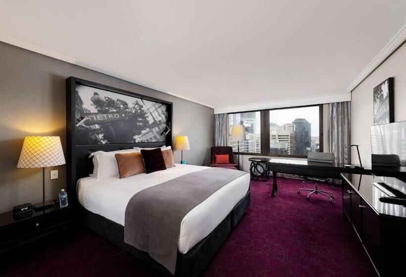 キングサイズベッド、シティビューデラックスルーム, Sofitel Brisbane Central