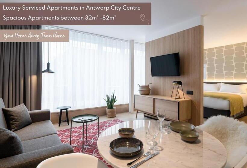 带1个卧室的顶楼公寓, Premier Suites Antwerp