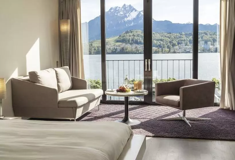 Superior room with lake view, Hermitage Lake Lucerne   Beach Club & Lifestyle