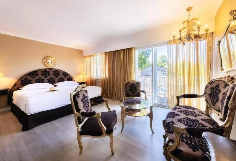 اتاق لوکس با چشم‌انداز باغ, La Reserve Albi Hôtel Restaurant