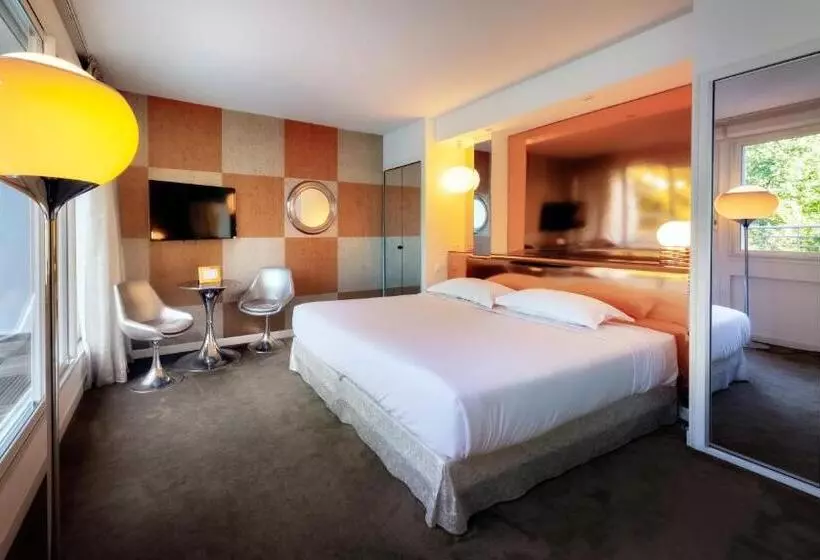 اتاق لوکس با چشم‌انداز باغ, La Reserve Albi Hôtel Restaurant