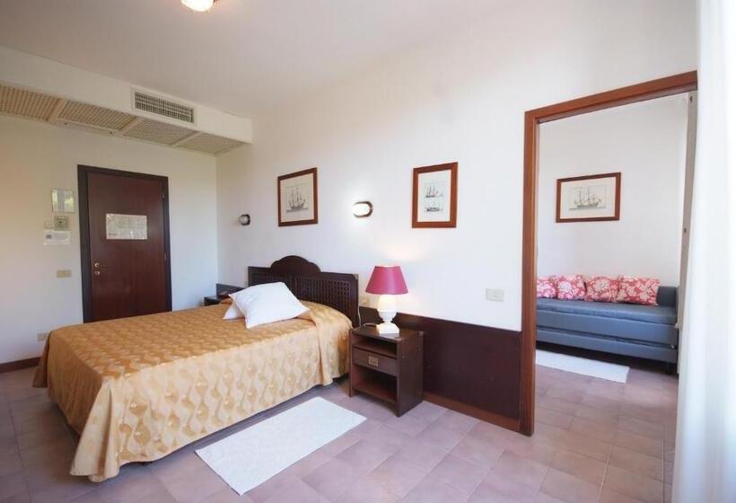 غرفة قياسية رباعية مطلة على الحديقة, Antares