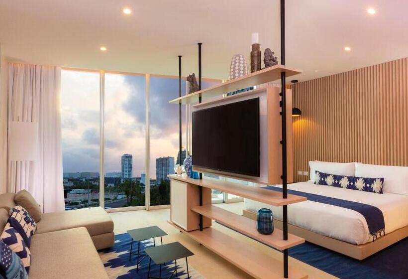 带大床的高级房间, Sls Cancun