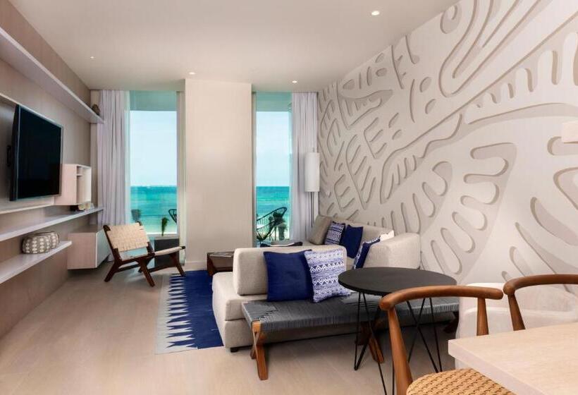 带海景的复工套房, Sls Cancun