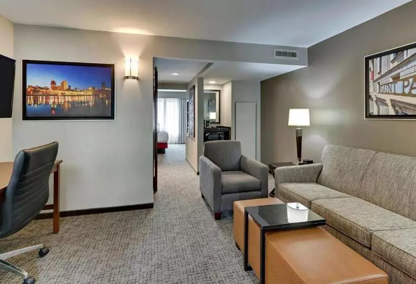 キングサイズベッドのデラックススイート, Drury Plaza Hotel St. Paul Downtown