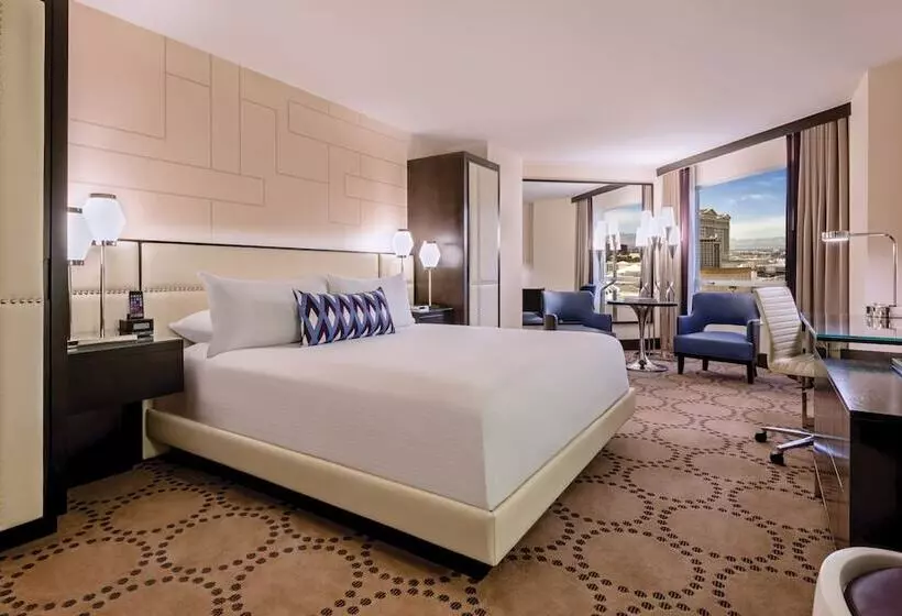اتاق دلوکس با تخت کینگ و چشم‌انداز, Harrah's Hotel and Casino Las Vegas