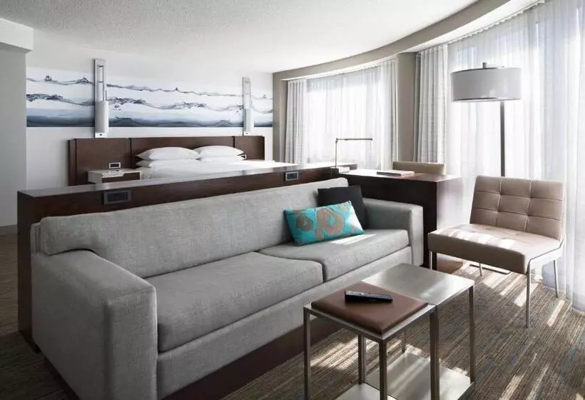 اتاق دلوکس با تخت کینگ و چشم‌انداز شهر, Kansas City Marriott Country Club Plaza