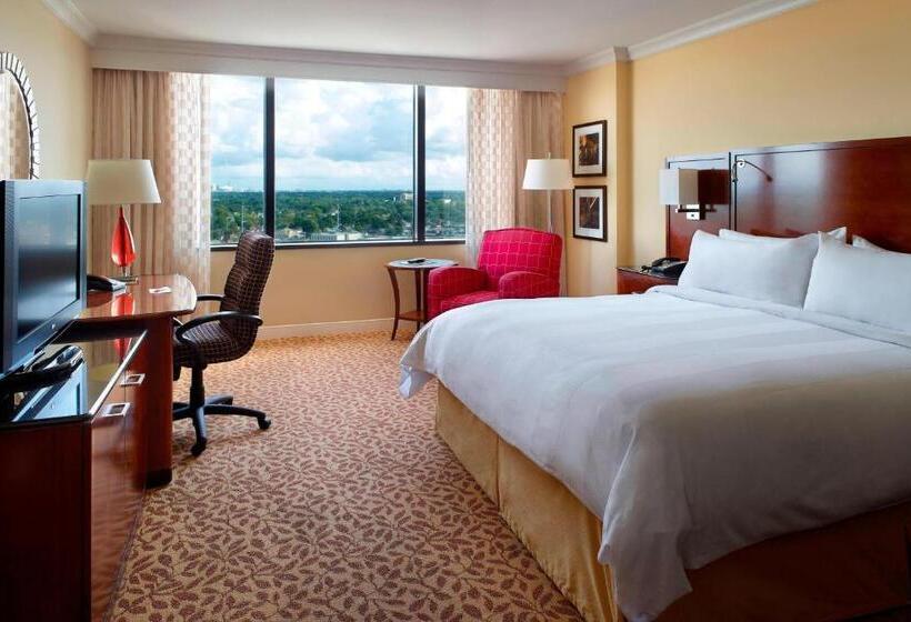キングサイズベッドのスタンダードルーム, New Orleans Marriott Metairie At Lakeway