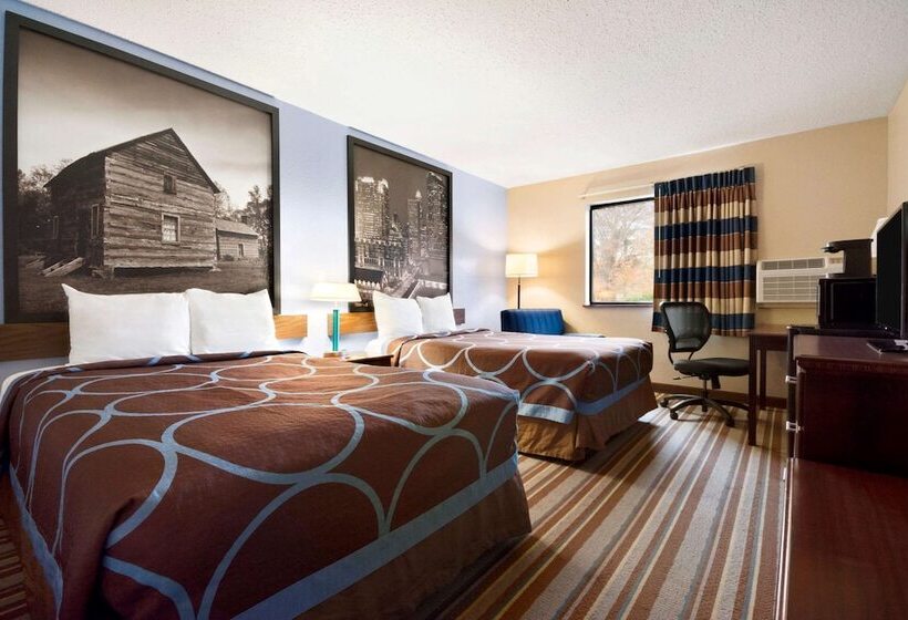 اتاق استاندارد با 2 تخت دوبل, Super 8 By Wyndham Charlotte University