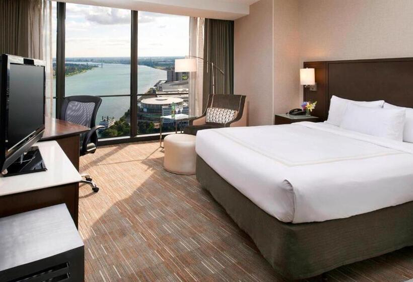스탠다드 룸 킹사이즈 침대, Detroit Marriott At The Renaissance Center