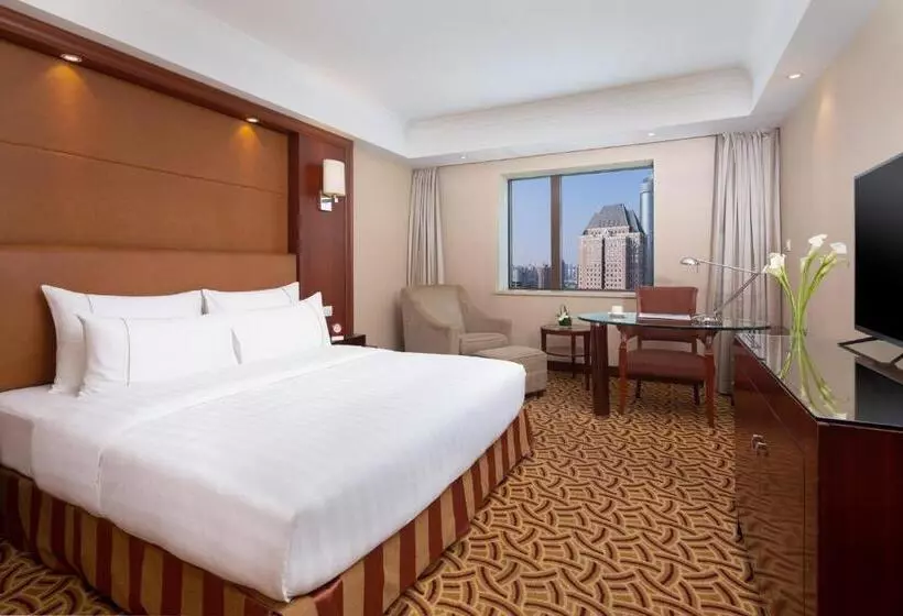 キングサイズベッドのデラックスルーム, Jianguo Hotel Shanghai