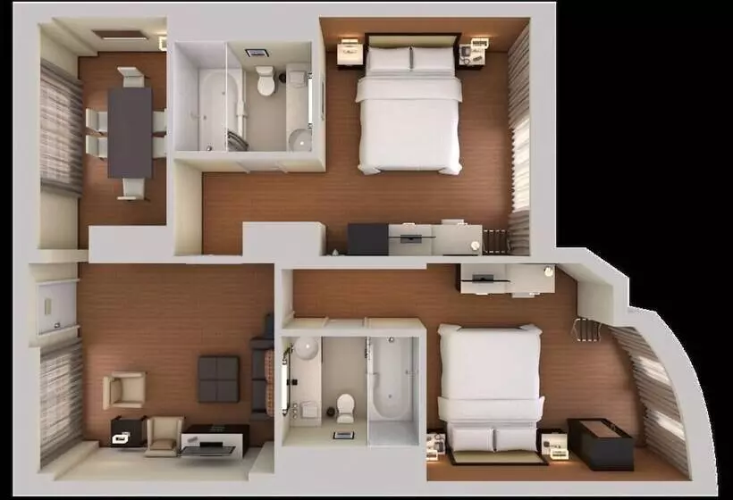 سوئیت 2 خوابه, Embassy Suites By Hilton Alexandria Old Town