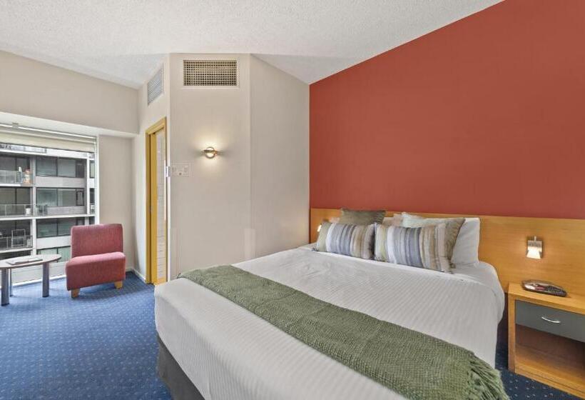 디럭스 룸 킹사이즈 침대, Yehs Hotel Melbourne Cbd