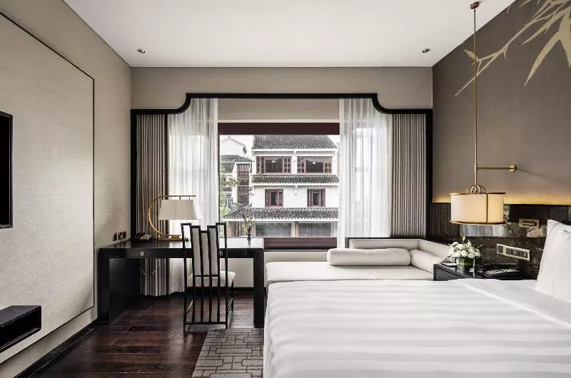 キングサイズベッドのデラックスルーム, Pan Pacific Suzhou