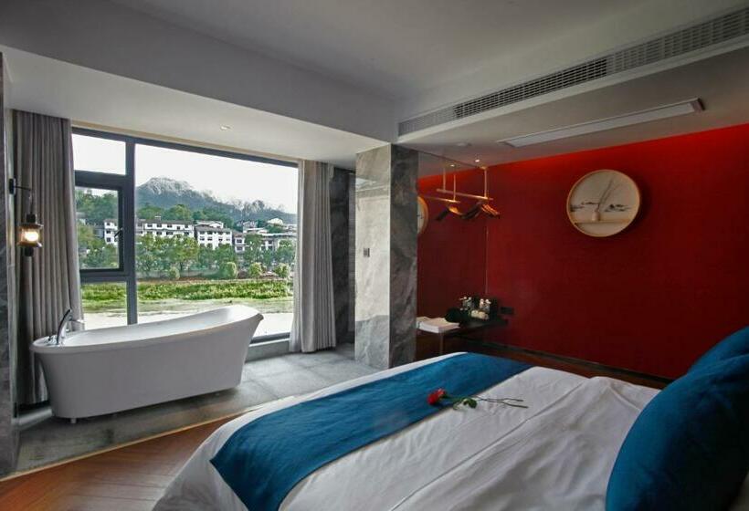 סוויטת ג'וניור נוף הרים, 張家界武陵源北岸輕奢客棧 森林公園店