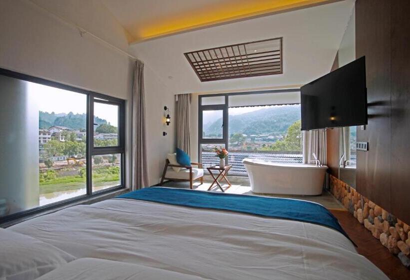 חדר דלוקס, 張家界武陵源北岸輕奢客棧 森林公園店