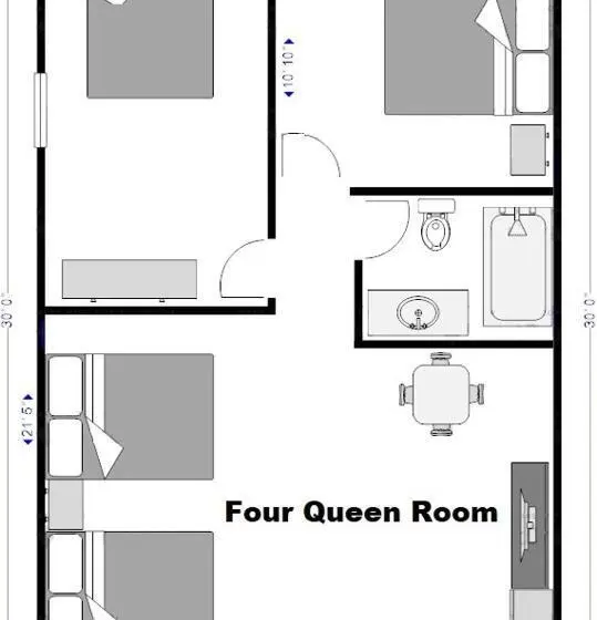 スタンダード４人部屋, City Center Motel