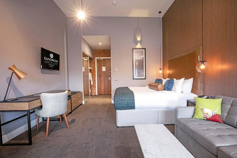 キングサイズベッドのスタンダードルーム, Sandman Signature Aberdeen Hotel & Spa
