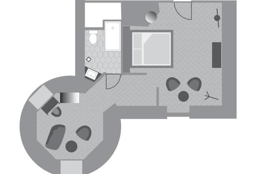 Suite with lake view, Schloss Schadau Swiss Historic
