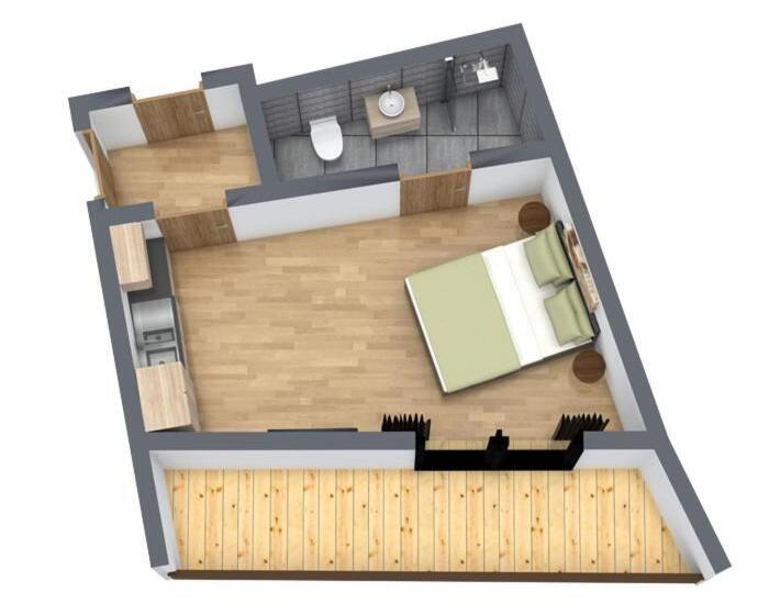 חדר סטודיו סטנדרד, Aparthotel Herzblick Gmbh