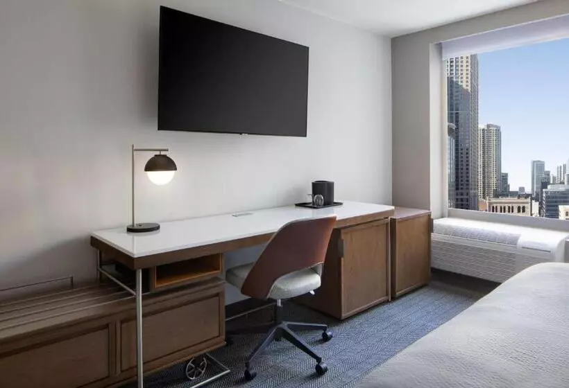 身障者適用キングサイズベッドルーム, Courtyard By Marriott Chicago Downtown/river North