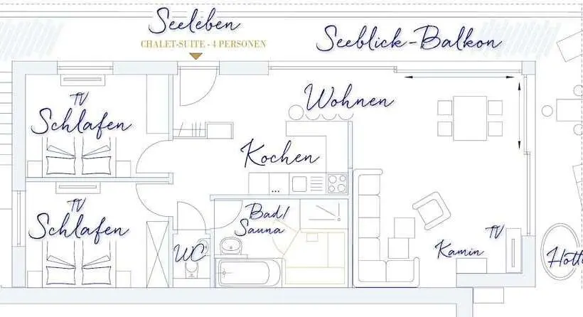 シャレー1寝室, Chiemsee Chalet