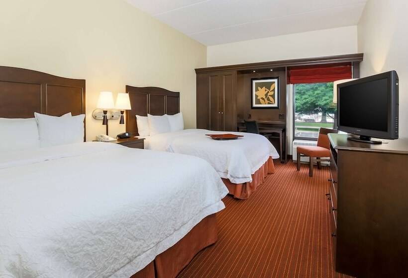 ２ダブルベッドのスタンダードルーム, Hampton Inn Champaign/urbana