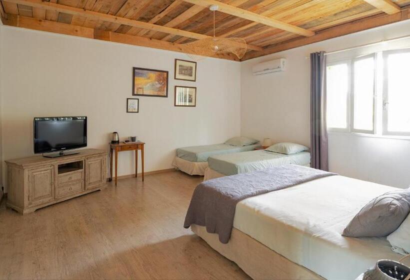 غرفة قياسية رباعية مطلة على الحديقة, Mas Des Prevots B&b