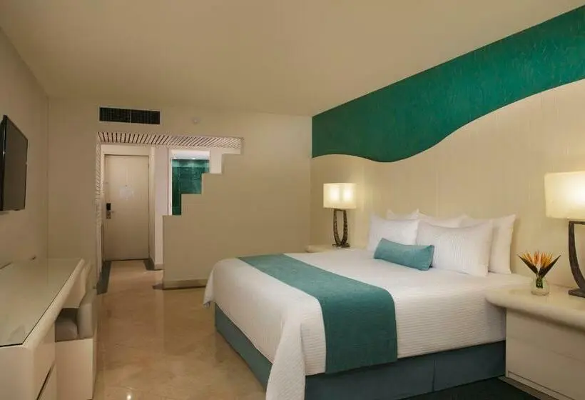 キングサイズベッドのデラックスルーム, Secrets Mirabel Cancún Resort & Spa