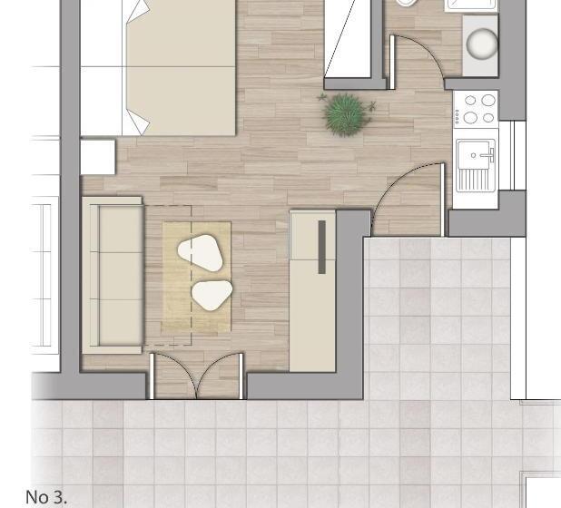 海の見える1ベッドルームアパートメント, Iliovasilema