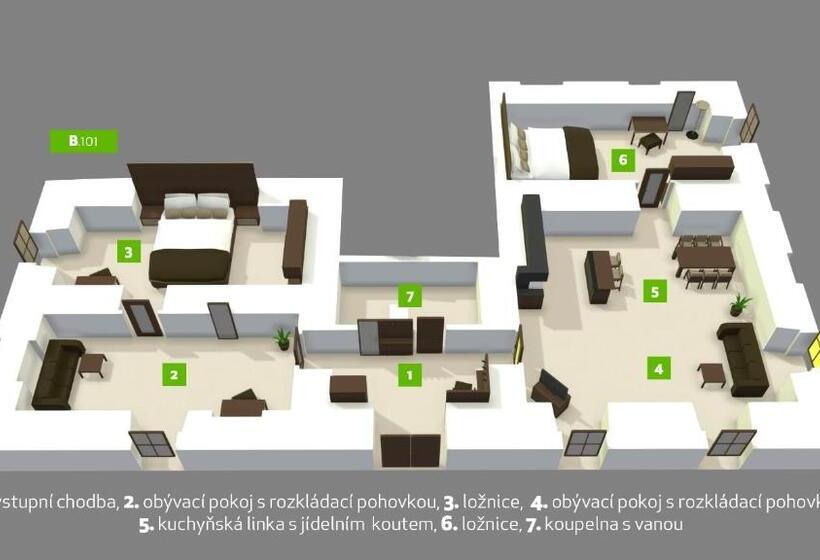 جناح عائلي, Residence Hluboká