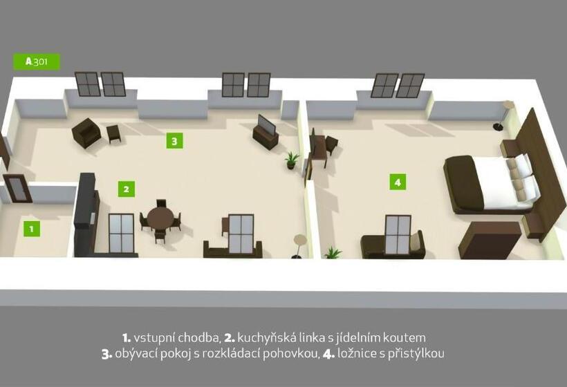 جناح ديلوكس, Residence Hluboká