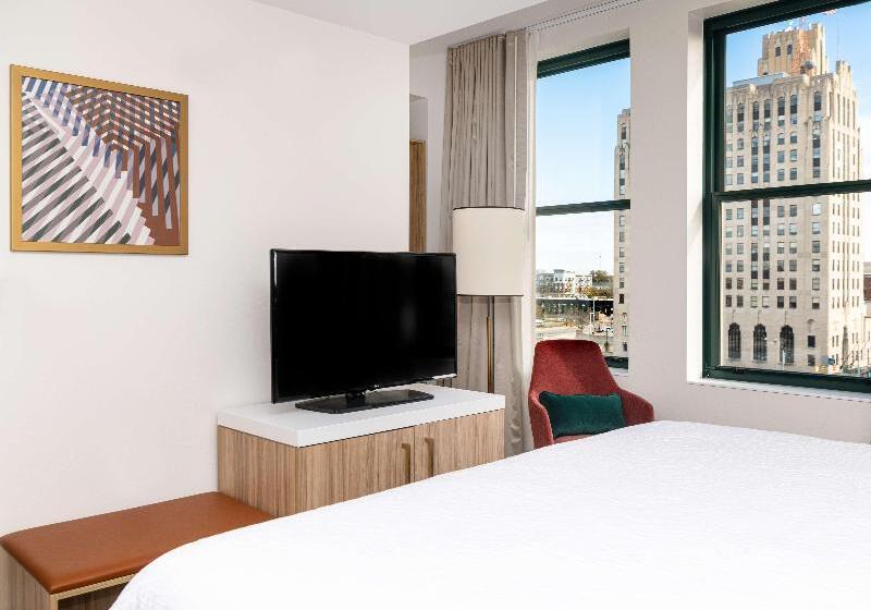 غرفة قياسية سرير كينج, Hilton Garden Inn Flint Downtown