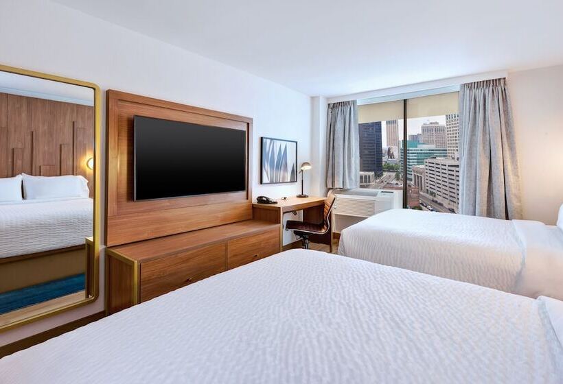 חדר סטנדרט שתי מיטות זוגיות, Indigo Detroit Downtown, An Ihg
