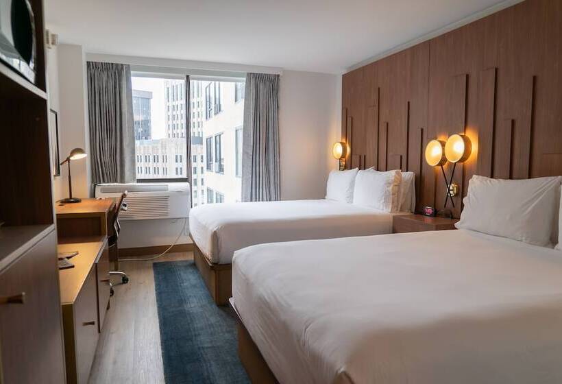 스탠다드 룸 더블 침대 2개, Indigo Detroit Downtown, An Ihg