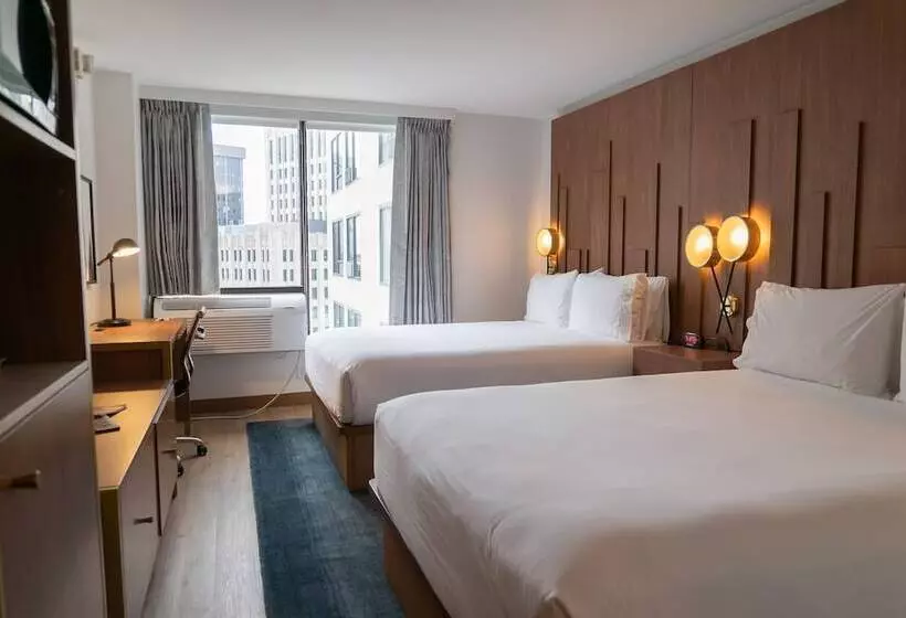 اتاق استاندارد با 2 تخت دوبل, Indigo Detroit Downtown, An Ihg