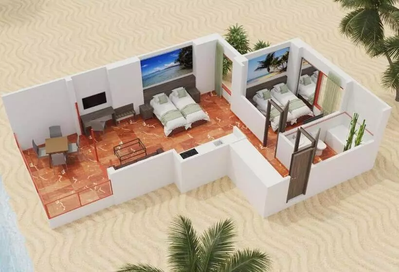 آپارتمان اقتصادی دو خوابه, Magic Tropical Splash