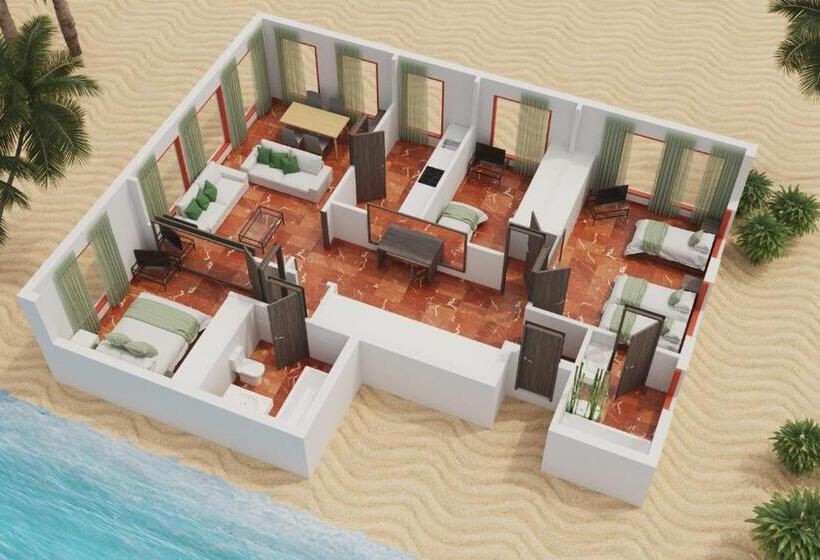 3침실 디럭스 아파트, Magic Tropical Splash