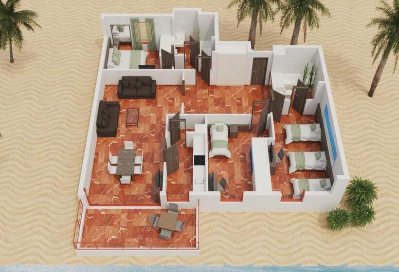 Appartement  Supérieur 3 Chambres, Magic Tropical Splash