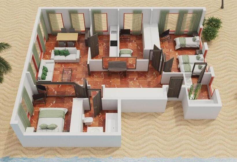 침실 1개 디럭스 아파트, Magic Tropical Splash