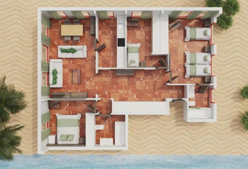 침실 1개 디럭스 아파트, Magic Tropical Splash