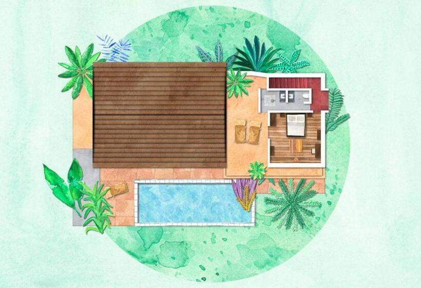 Villa med 1 soveværelse og swimming pool, Samsam Yao Noi  Andaman Magic & Art Villas