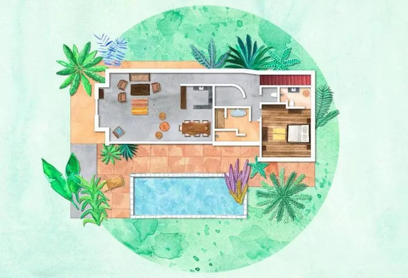 プール付き１ベッドルームヴィラ, Samsam Yao Noi  Andaman Magic & Art Villas