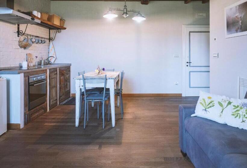 带1个卧室带花园景观的公寓, Abbazia Sette Frati Agriturismo Fratres