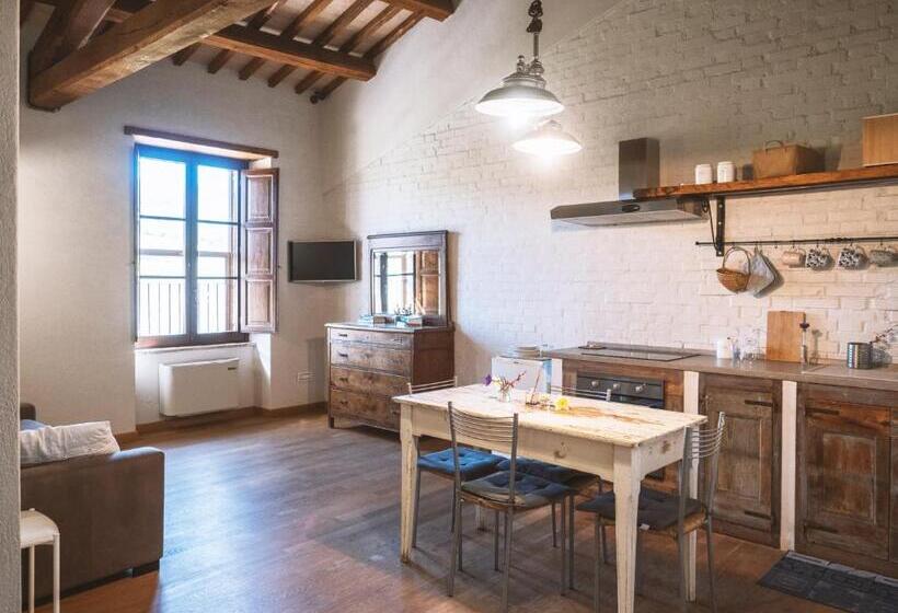 带1个卧室带花园景观的公寓, Abbazia Sette Frati Agriturismo Fratres