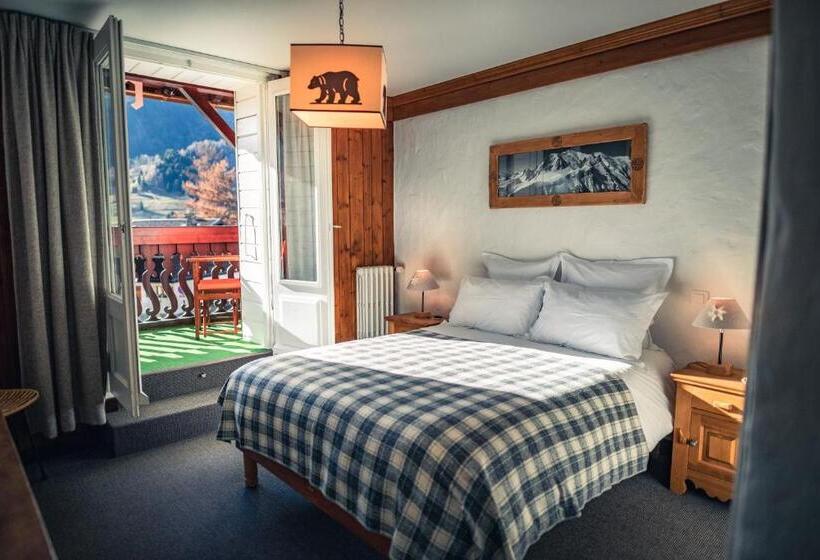 اتاق استاندارد با بالکن, Chalet Hôtel Gai Soleil