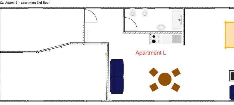 آپارتمان 1 خوابه, Ca  Adami