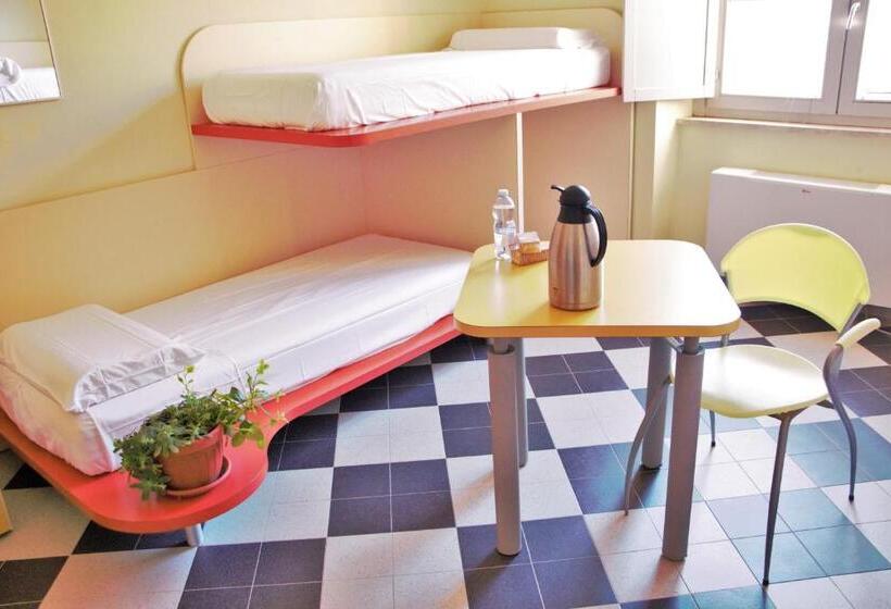 バスルーム共同エコノミー4人部屋, Ostello La Miniera